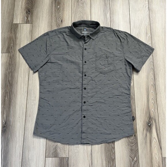 Kuhl Shirt Mens L Gray Tapered Fit Button Up Outdoor Hiking Camp Trail - Picture 1 of 11